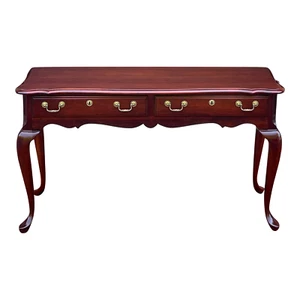 Pennsylvania House Traditional Queen Anne Cherry 2 Drawer Console / Sofa Table - Picture 1 of 12