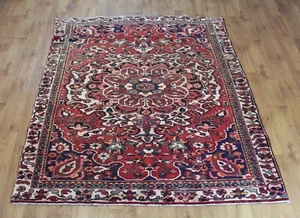 Traditional Vintage Wool Handmade Classic Oriental Area Rug Carpet 240X152 cm - Picture 1 of 12