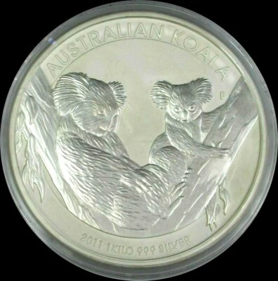 2011 $30 AUSTRALIA 1 KILO SILVER KOALA ORIGINAL PERTH MINT BULLION COIN ! - Image 1 of 4