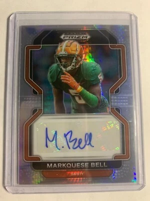 2022 Panini Prizm Draft Picks #RA-MBE Markquese Bell Auto Silver Hyper Florida - Image 1 of 2