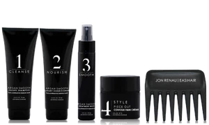 Jon Renau 5 pezzi: shampoo, balsamo argan taglia viaggio, nebbia, pezzo e pettine - Foto 1 di 6