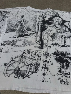 Camiseta Vintage Anos 90 Angélica Jesus Maria Bíblia Escritura Estampa Total Arte Extra Grande - Imagem 1 de 4
