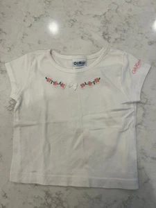 Camiseta De Colección Osh Kosh B'gosh Manga Corta 3T Bordada Flor - Imagen 1 de 3