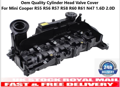 For Mini Cooper R55 R56 R57 R58 R60 R61 N47 1.6D 2.0D Cylinder Head Valve Cover - Image 1 of 4