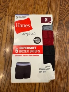 Hanes Originals Supersoft Boxershorts 5er Set Jungen Gr. S 6-7 Neu - Bild 1 von 4