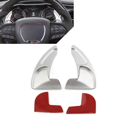 2X Steering Wheel Shift Paddle Shifter Extension Silver Fit Dodge Jeep Chrysler - Image 1 of 4