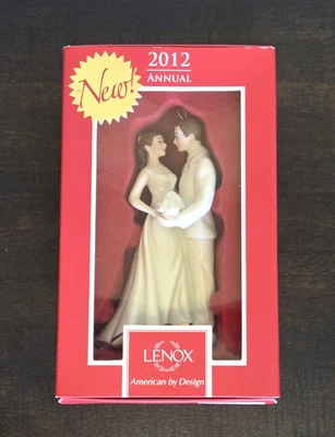 Lenox 2012 Annual Always & Forever Bride & Groom Porcelain Ornament New In Box - Image 1 of 4