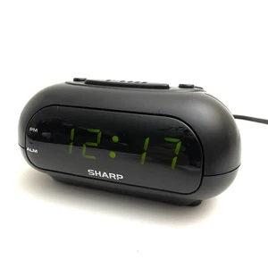 Sharp TECH LED Super Loud Alarm Clock Green Display Plug-In, Batt Backup SPC010A - Picture 1 of 3