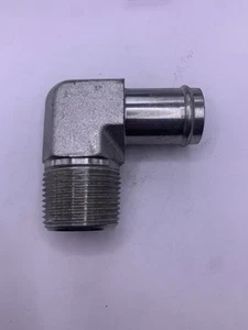 4501-12-8 - 90 grados 3/4" manguera abalorio X 1/2" macho NPT adaptador *ENVÍO GRATUITO - Imagen 1 de 2