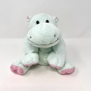 Peluche Ty Pluffies Tubby Hippopotamo Lovey 2002 verde rosa Tylux Beanie - Baby Lovey - Foto 1 di 10