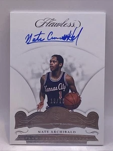 Nate Tiny Archibald 2017-18 Panini Flawless On Card Auto Autograph #/25 Kings SP - Picture 1 of 3