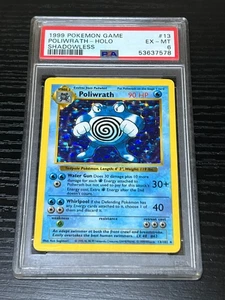 #13 Poliwrath HOLOGRAM HOLO Shadowless [Base Set] RARE PSA 6 Graded 1999 WOTC - Picture 1 of 2