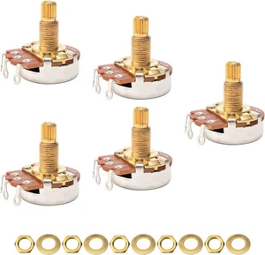 A250k Long Split ELectric Guitar Bass Potentiometer Volume Tone Pots Split... - Picture 1 of 5