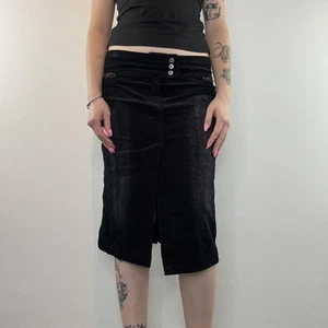 Y2K vintage corduroy glittery midi skirt - Picture 1 of 5