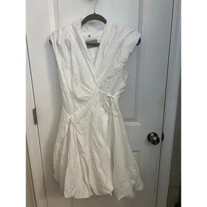 Vestido envolvente AllSaints Spitalfields Aditya 12 blanco sin mangas fiesta tranquilo lujo - Imagen 1 de 9