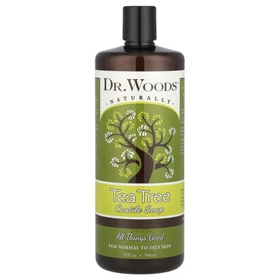 Dr Woods Tea Tree Castile Soap 32 fl oz 946 ml All-Natural, Cruelty-Free, - Image 1 of 2