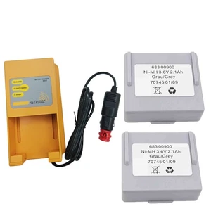 2x For HETRONIC Remote 68300900 Battery + UCH-2 Battery Charger 24V Car Charger - Picture 1 of 11