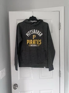 FANATICS MLB PITTSBURGH PIRATES GRAY HOODED SWEATSHIRT SIZE S - Picture 1 of 8
