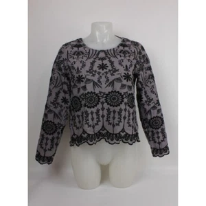 Womens Thought Top Sie 10 UK Boho Jumper Embroidered Hemp Mix Article - Picture 1 of 10