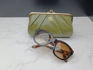 EMMANUELLE KHANH " VINTAGE " EK5051 - Brown Scale Sunglasses -New - Old Stock - Imagen 1 de 24
