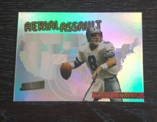 Troy Aikman, 1997 Topps Stadium NFL  Aerial Assault Insert Card #AA3, Cowboys 