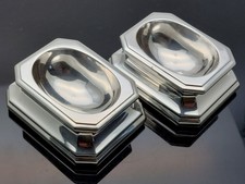Hunt & Roskell - Coppia di sali da trincea argento sterling pesanti 1911 antichi