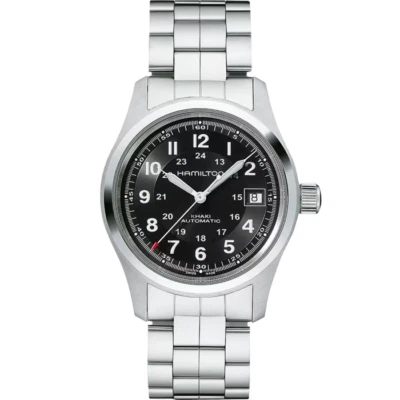 Nuevo reloj pulsera Hamilton Khaki Field automático esfera negra para hombre H70455133 Foto 1 de 2