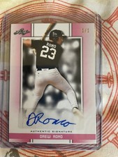 2019 Leaf Perfect Game Bonus Box Drew Romo Pink Paper Blank Back PROOF SN#: 1/1