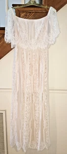 ABITO DONNA NUOVO CAROLINE BALTIC BORN PIZZO MAXI AVORIO DOCCIA LUNGO MATRIMONIO TAGLIA M - Foto 1 di 9