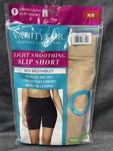 Vanity Fair Slip Short Radiant Collect. Light Smoothing Breathability M/6 Beige - Picture 1 of 15