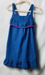 Penelope Mack Toddler Girls Embroider Dress Color Blue Size 6X - Picture 1 of 3