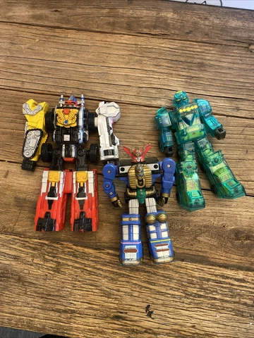 Power Rangers Zeo Megazord 5 inch Figure Zord 1996 Bandai Lot Of 3 Cover