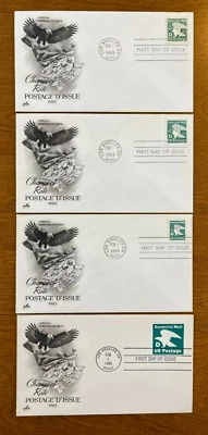 4)US #2111-13/U607   DOMESTIC RATE "D"   ARTCRAFT  FDC NO ADDRESS - Image 1 of 4