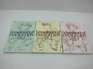 Groundwork of EVANGELION Vol. 1 2 3 set Art Book Original Illustration - Picture 1 of 6