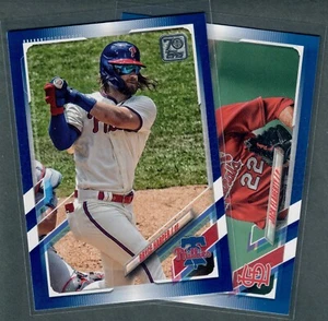 2021 Topps Series 1 Walmart Royal Blue Parallel - You Pick! Complete Your Set! - Picture 1 of 8