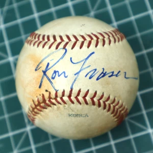 Ron Fraser Entrenador en Jefe de los Huracanes de Miami de la década de 1980 Béisbol Autografiado Diamante D1 - Imagen 1 de 2