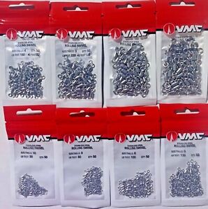 VMC SSRS Stainless Steel Rolling Swivel in 10 or 50 per value pack  Choose Size