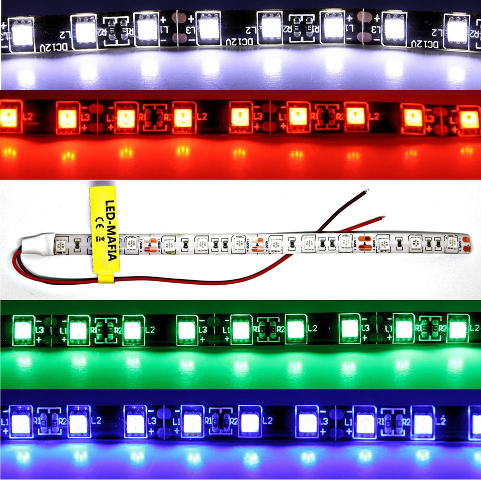 12V 24V 30cm 50cm 1m 2m 3m LED Strip Wasserdicht 3M Beleuchtung streifen 9,99€/m - Bild 1 von 1