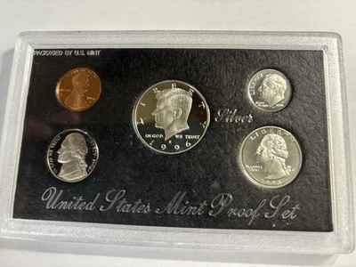 1996-S U.S Mint SILVER Proof Set COA & OGP 90% Silver Half Dollar, Quarter, Dime - Image 1 of 4