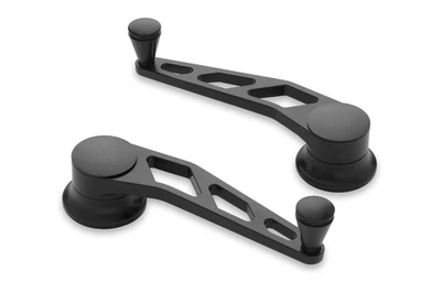 Lokar Window Crank Handle Billet Aluminum Black 3/8" Square Spline Pair Foto 1 de 4