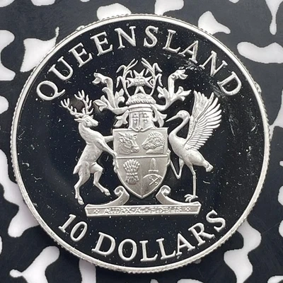 1989 Australia $10 Dollars Lot#C3634 Silver! Proof! Queensland - Image 1 of 2