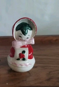 Shaker sale vintage LEFTON natalizio in ceramica dama delle nevi - Foto 1 di 5