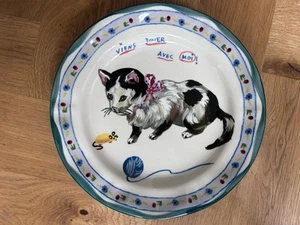 Anthropologie Nathalie Lete Francophile Dinner plate (Cat) - Picture 1 of 2