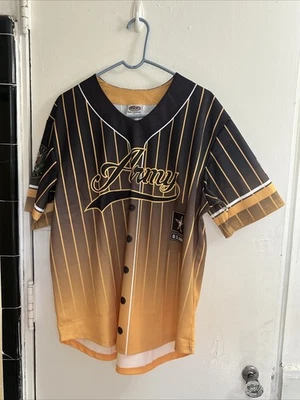 U.S. Army Hooah Sublimated Baseball Jersey Sz Medium 100% Polyester Pullover - Image 1 of 4