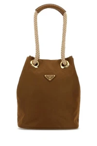 PRADA Mariner Brown Re-Nylom Bucket Bag New & Authentic - Picture 1 of 4