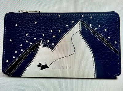 Cartera de cuero RADLEY LONDON Mountain Wanderer mediana con cremallera superior azul marino nueva con etiquetas Foto 1 de 3