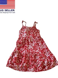 Crazy 8 Toddler Girls Floral Dress Red White Size 3T preowned - Picture 1 of 5