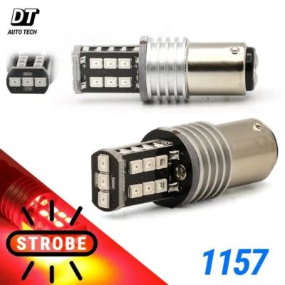 1157 LED Strobe Flashing Blinking Brake Tail Light/Parking Safety Warning Bulbs - Image 1 of 4