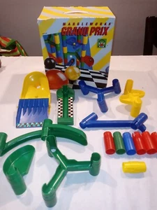 Vintage Discovery Toys Marbleworks Grand Prix Marble Run Set 383 With Box  - Picture 1 of 10