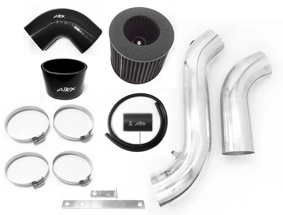 AirX Racing Black For 2PC 2005-2010 Chrysler 300 3.5L V6 Cold Air Intake Kit - Image 1 of 1